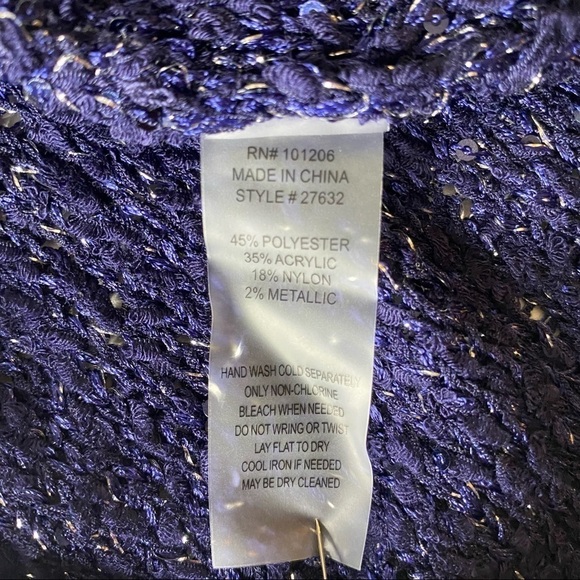 Soft Surroundings Sequin Cardigan. Size Large - Picture 5 of 6